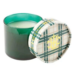 Lux Fragrances Noble Fir 15 Oz 2 Wick Green Glass Candle
