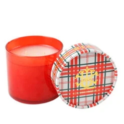 Lux Fragrances Noble Fir 15 Oz 2 Wick Candle Red Glass