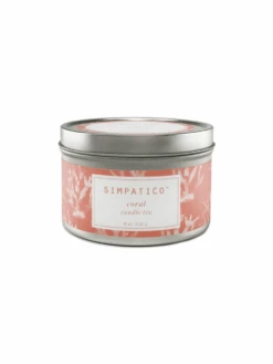 Simpatico 8oz Candle Tin - Coral