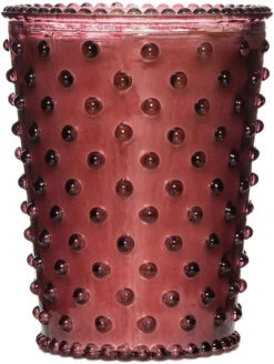 Simpatico Hobnail Candle Cranberry