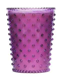 Simpatico Home 16 Ounce Hobnail Glass Candle - Lilac (No. 41)