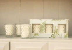 Simpatico Home Fern 3Pc Hobnail Votive Set